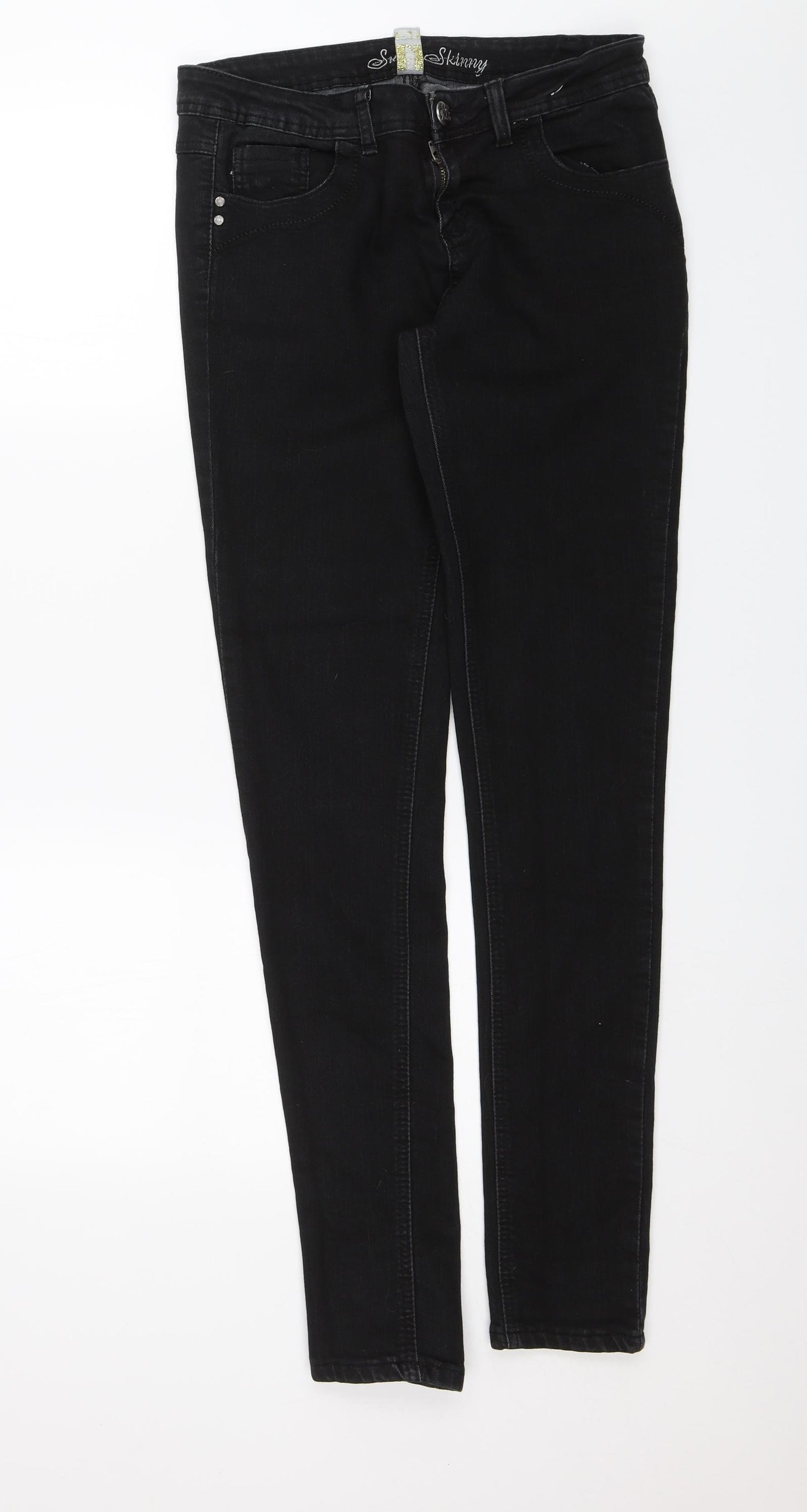 Denim Co. Womens Black   Skinny Jeans Size 12 L32 in