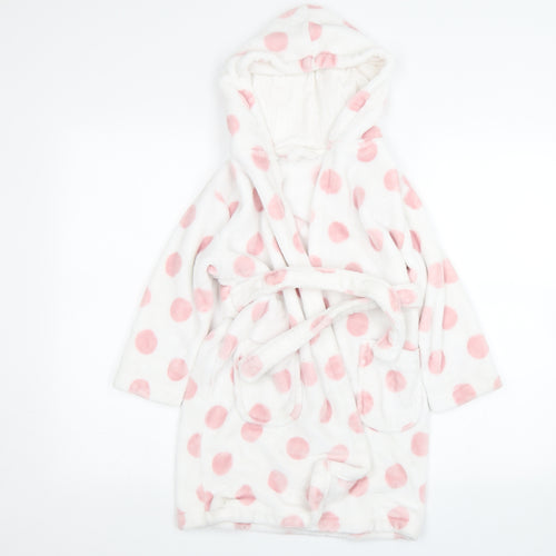 George Girls White Polka Dot  Top Robe Size 5-6 Years