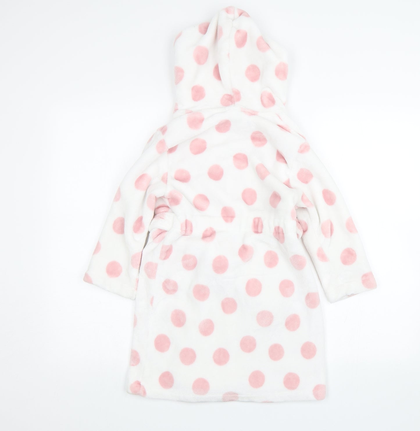 George Girls White Polka Dot  Top Robe Size 5-6 Years