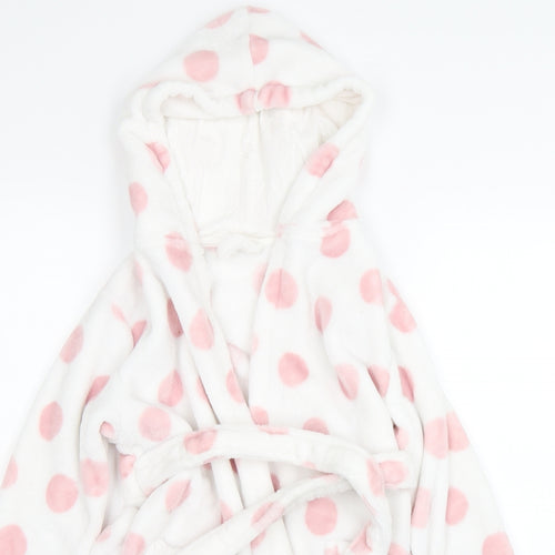 George Girls White Polka Dot  Top Robe Size 5-6 Years