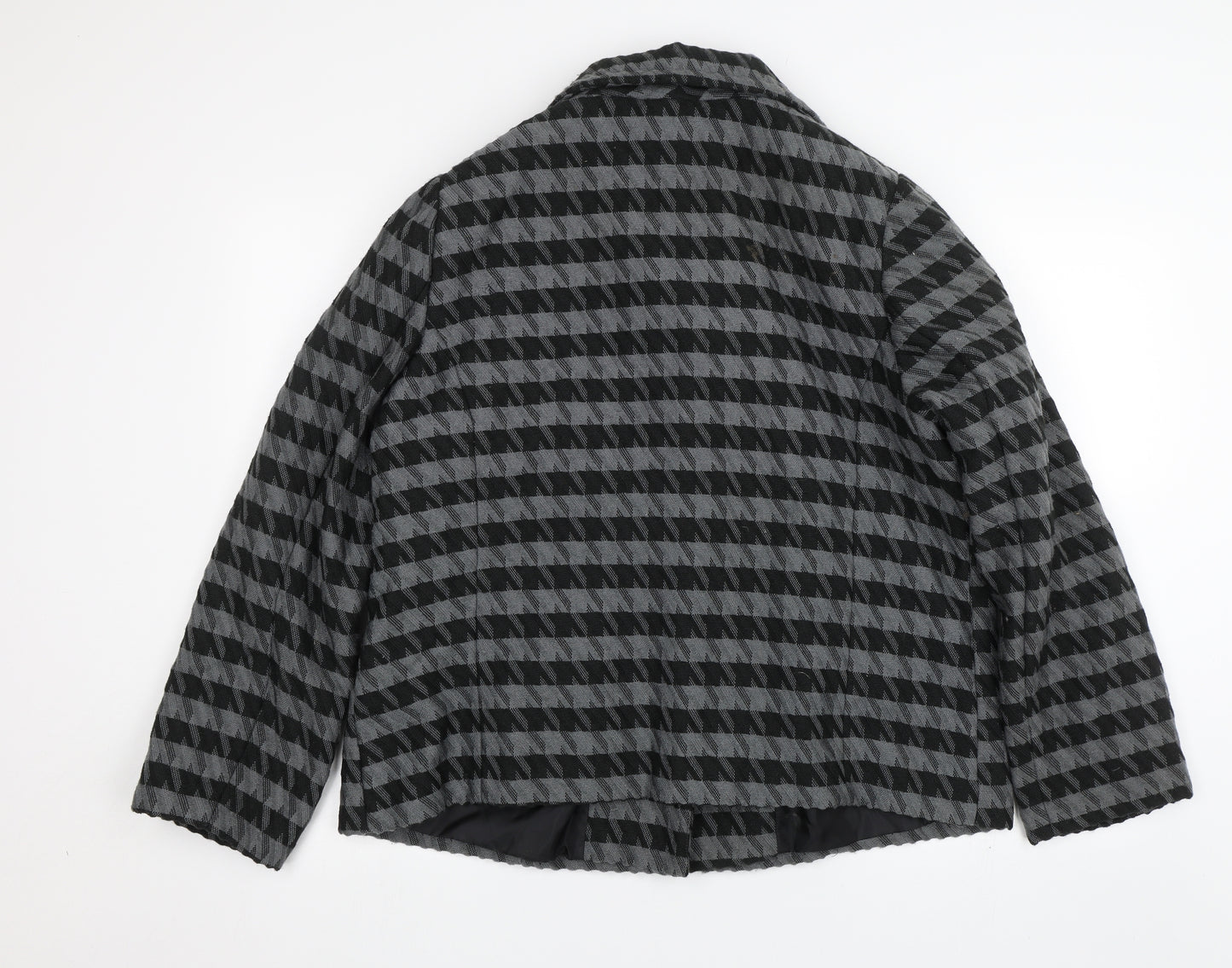Bm Collection Womens Grey Striped  Jacket  Size 18