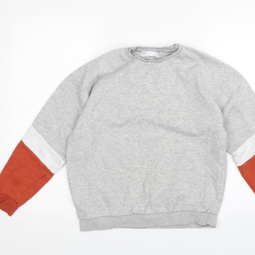 M&S Girls Grey   Pullover Jumper Size 11-12 Years