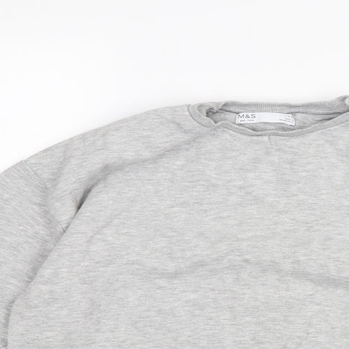 M&S Girls Grey   Pullover Jumper Size 11-12 Years