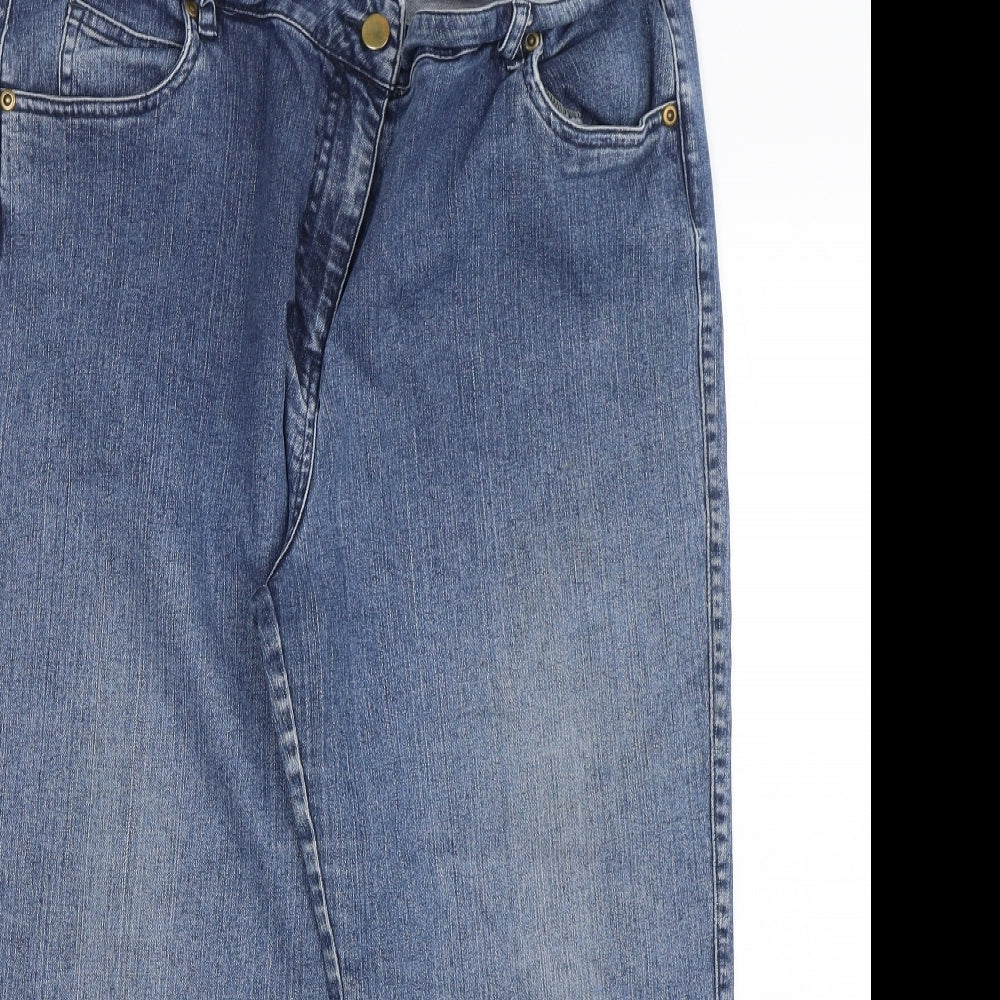 Cotton Traders Womens Blue   Capri Jeans Size 16 L20 in