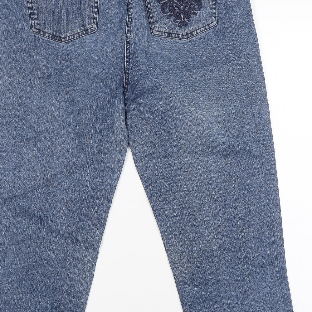 Cotton Traders Womens Blue   Capri Jeans Size 16 L20 in
