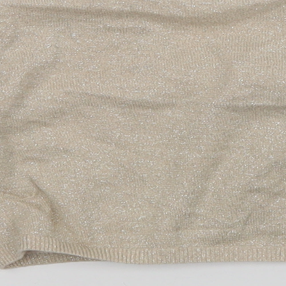 NEXT Girls Gold   Cardigan Jumper Size 9-10 Years
