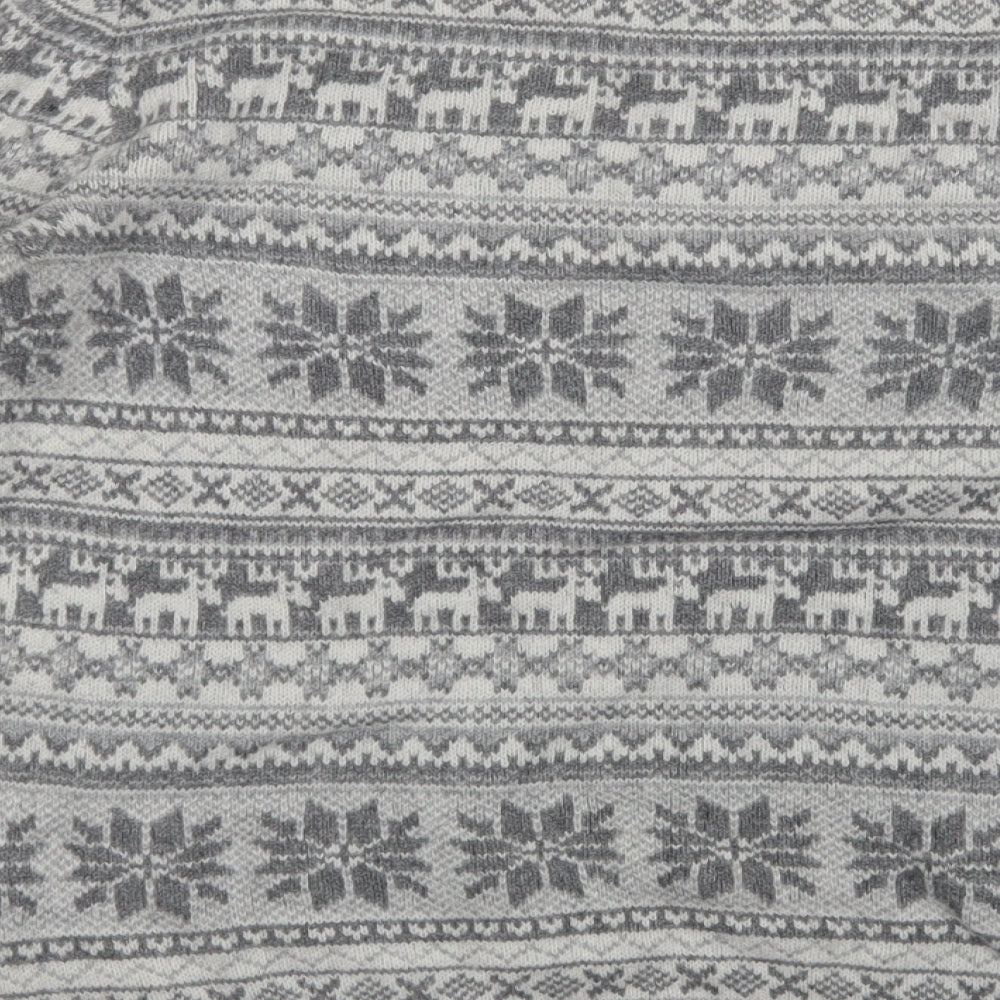 L.O.G.G Girls Grey Argyle/Diamond  Pullover Jumper Size 14 Years  - Christmas