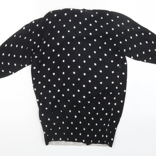 Charles Tyrwhitt Womens Black Polka Dot  Cardigan Jumper Size S