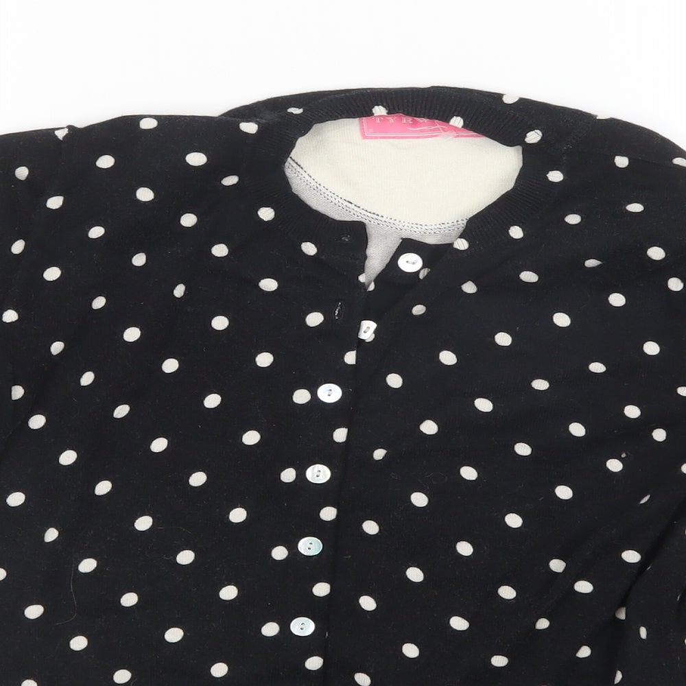 Charles Tyrwhitt Womens Black Polka Dot  Cardigan Jumper Size S