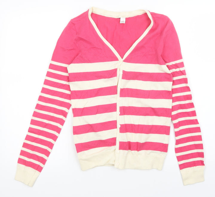 Preworn Womens Multicoloured Striped Cardigan Jumper
