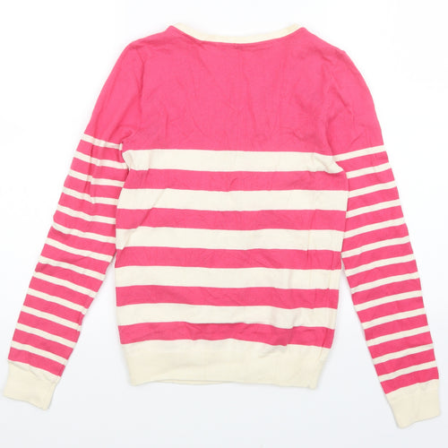 Preworn Womens Multicoloured Striped  Cardigan Jumper