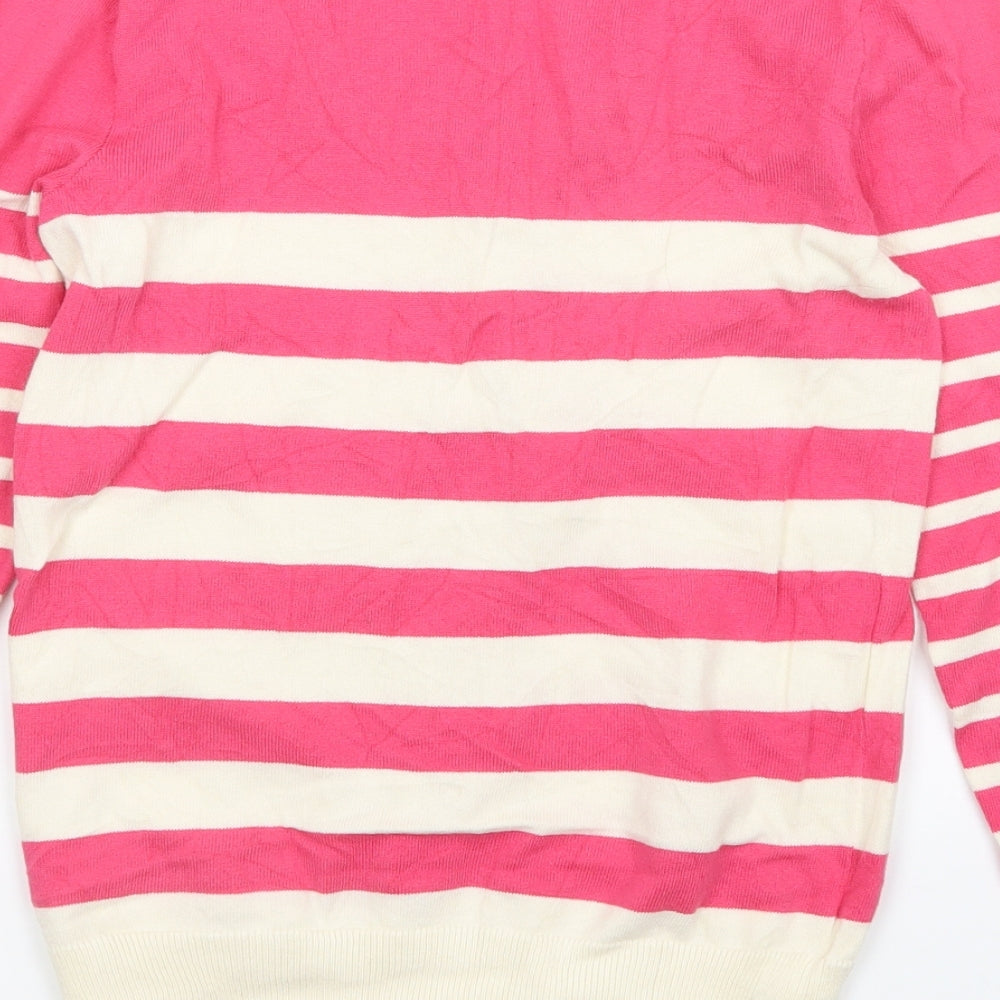 Preworn Womens Multicoloured Striped  Cardigan Jumper
