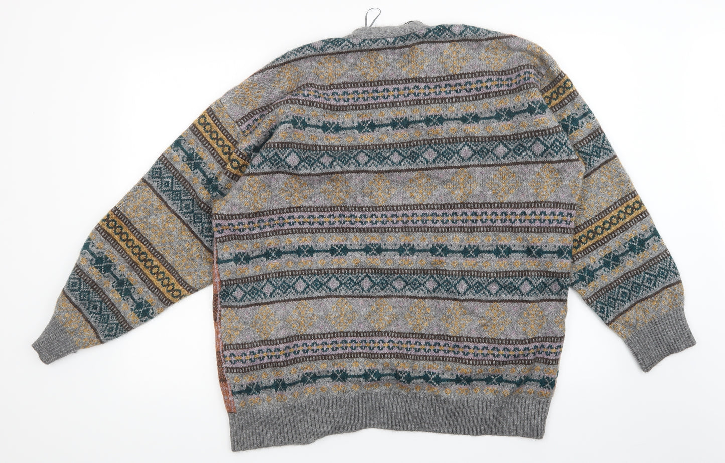 Zara Mens Multicoloured Floral  Cardigan Jumper Size M