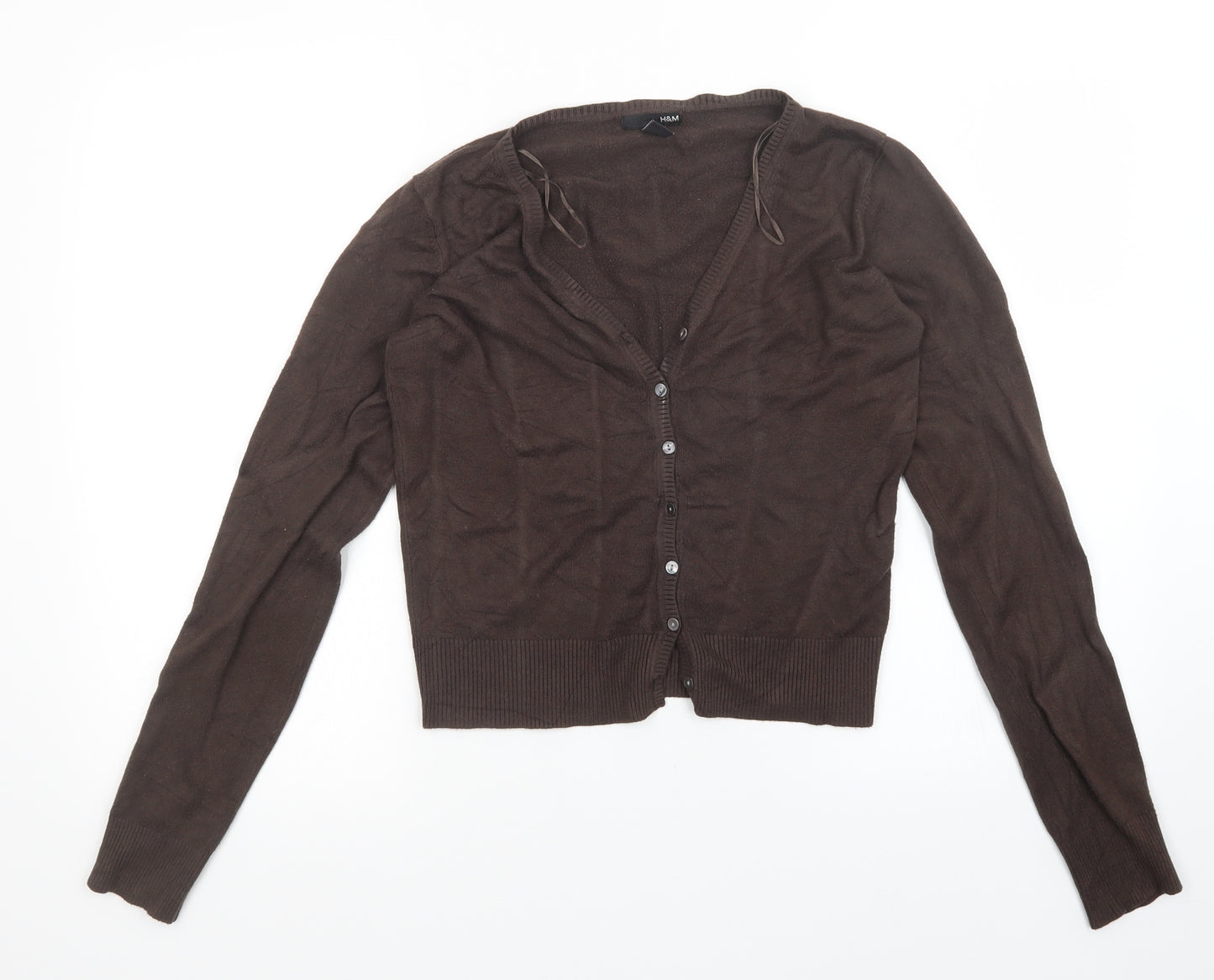 H&M Womens Brown   Cardigan Jumper Size M