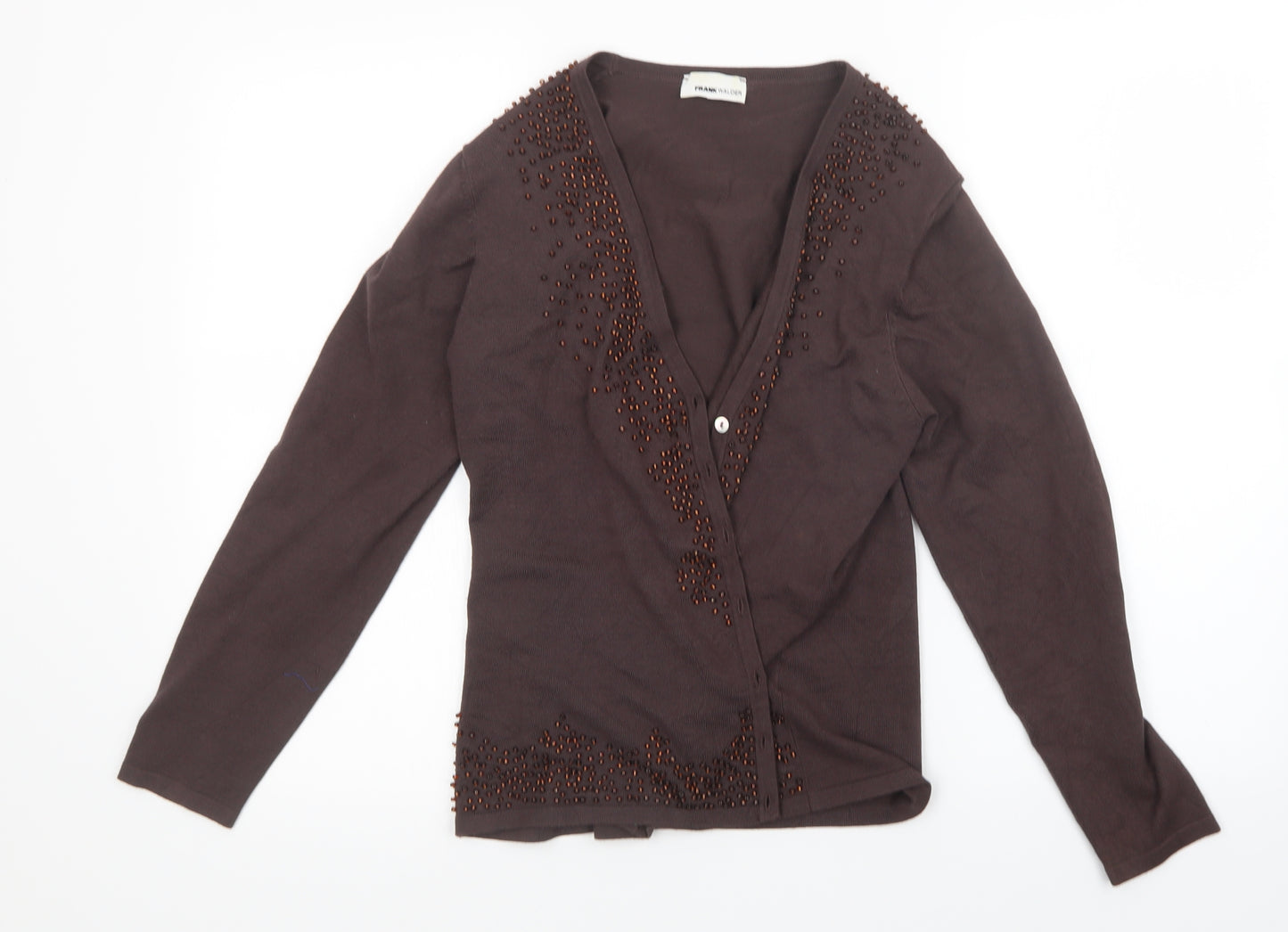 FRANK WALDER Womens Brown   Cardigan Jumper Size 12