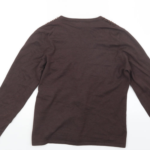FRANK WALDER Womens Brown   Cardigan Jumper Size 12