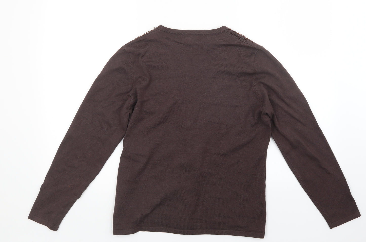 FRANK WALDER Womens Brown   Cardigan Jumper Size 12