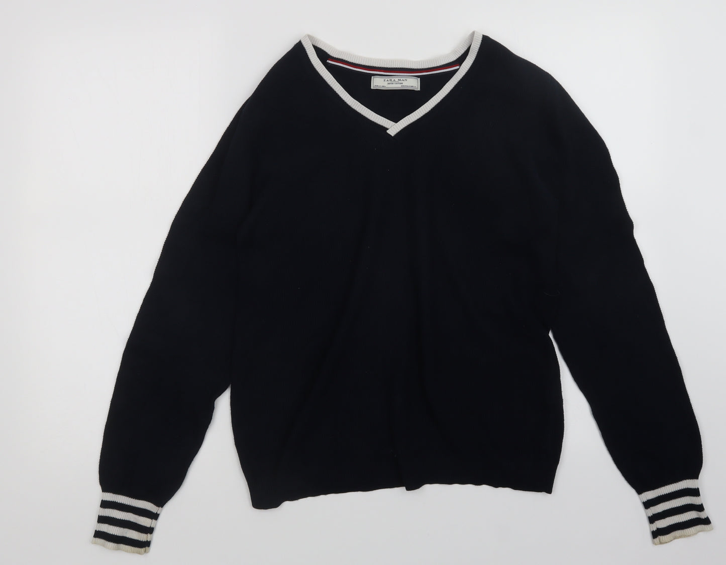 Zara Mens Blue   Pullover Jumper Size M