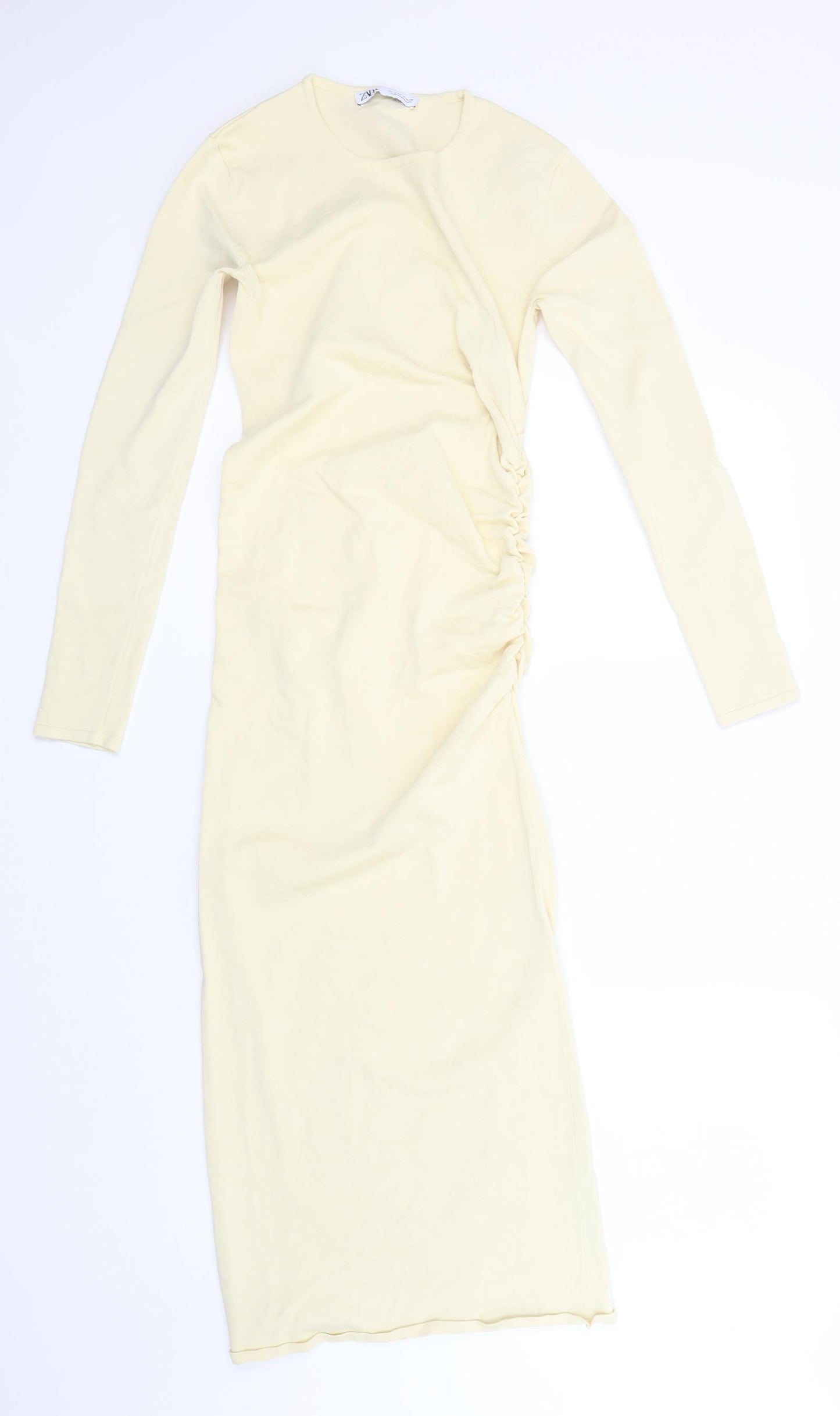 Zara Womens Yellow   Jumper Dress  Size S