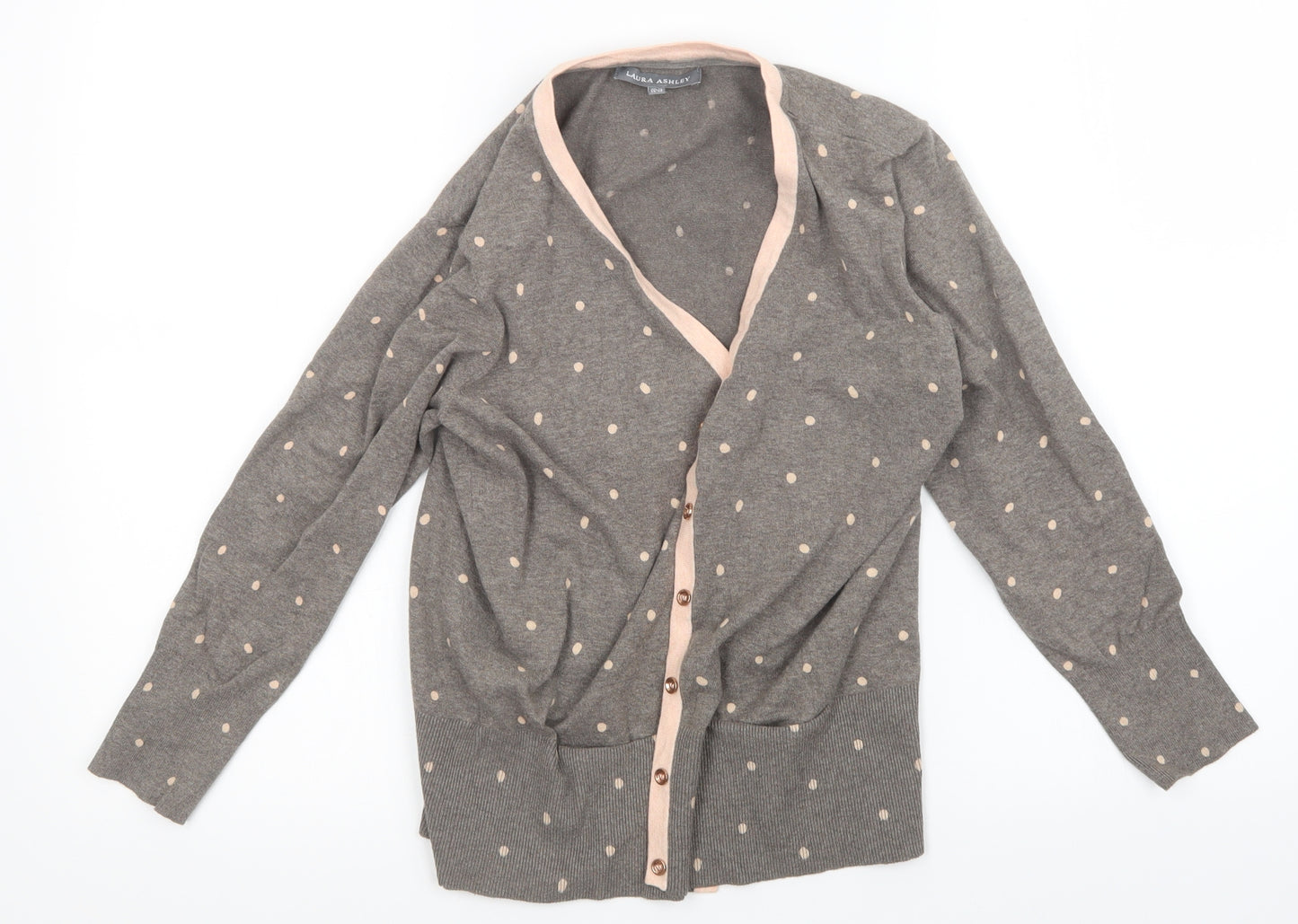 Laura Ashley Womens Multicoloured Polka Dot  Cardigan Jumper Size 14