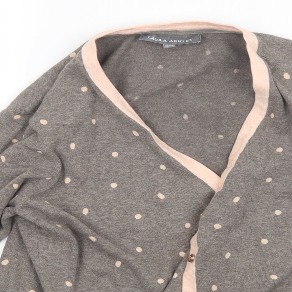 Laura Ashley Womens Multicoloured Polka Dot  Cardigan Jumper Size 14