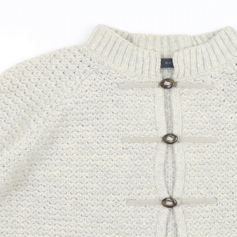 Zara Womens Beige   Cardigan Jumper Size L