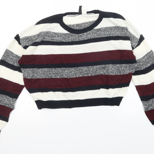 Divided Womens Multicoloured Striped  Pullover Jumper Size S