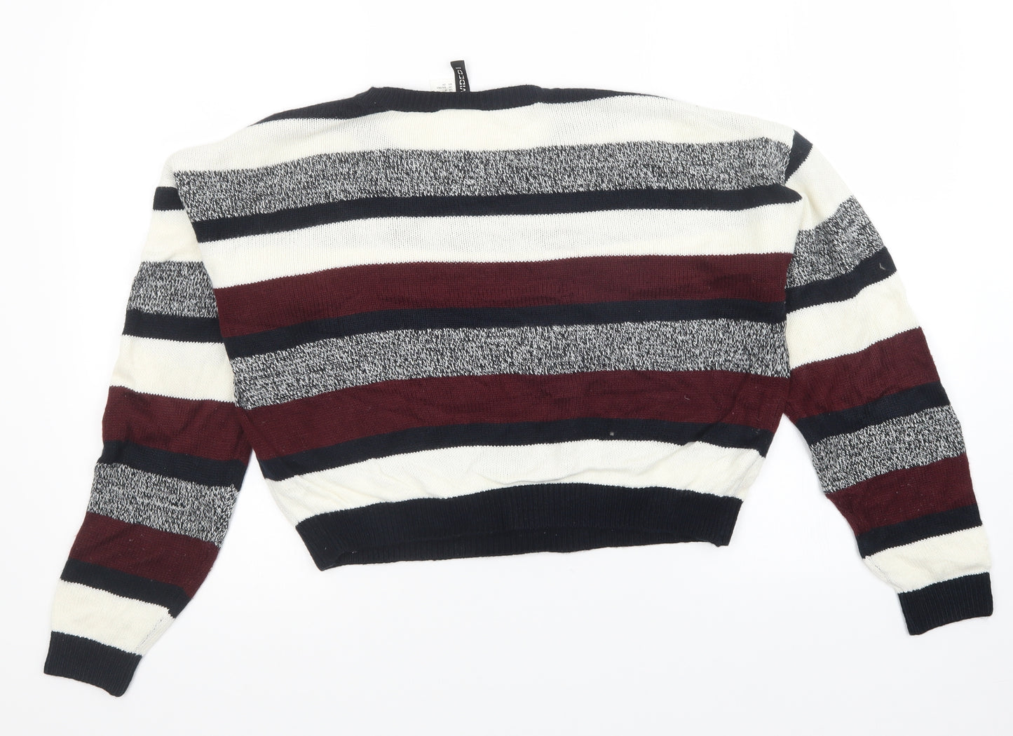 Divided Womens Multicoloured Striped  Pullover Jumper Size S