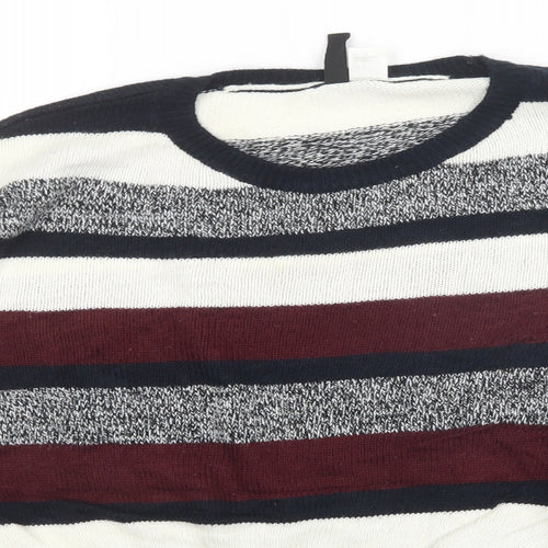 Divided Womens Multicoloured Striped  Pullover Jumper Size S