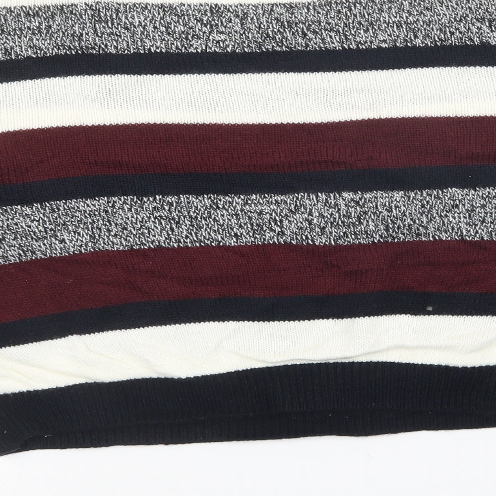 Divided Womens Multicoloured Striped  Pullover Jumper Size S