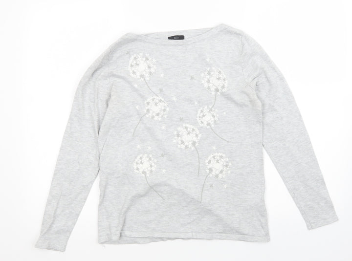 M&Co Womens Grey Pullover Jumper Size 12
