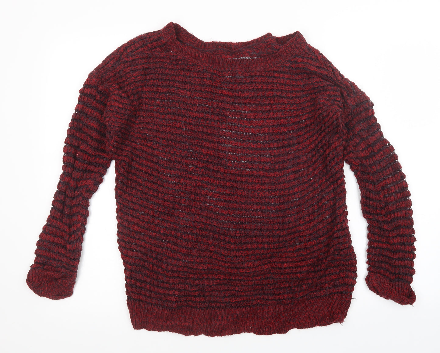 Atmosphere Womens Red Striped  Pullover Jumper Size 12