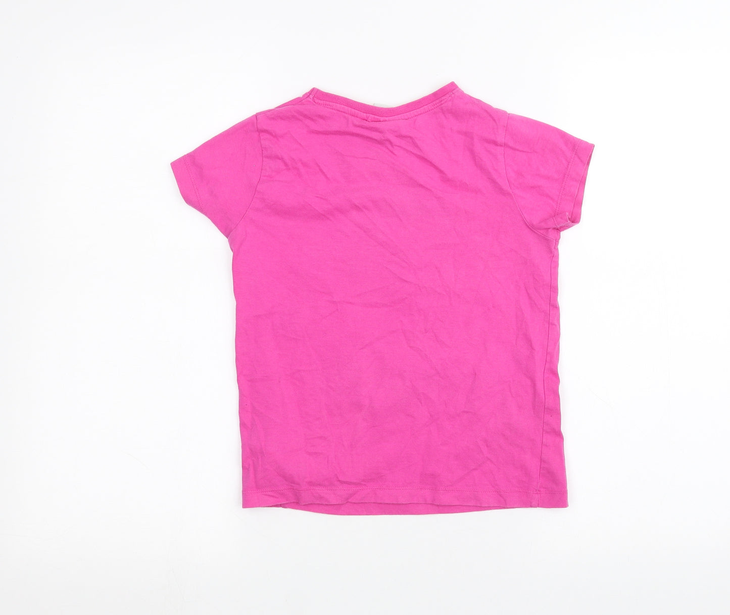 Primark Girls Pink   Basic T-Shirt Size 7-8 Years  - LOL