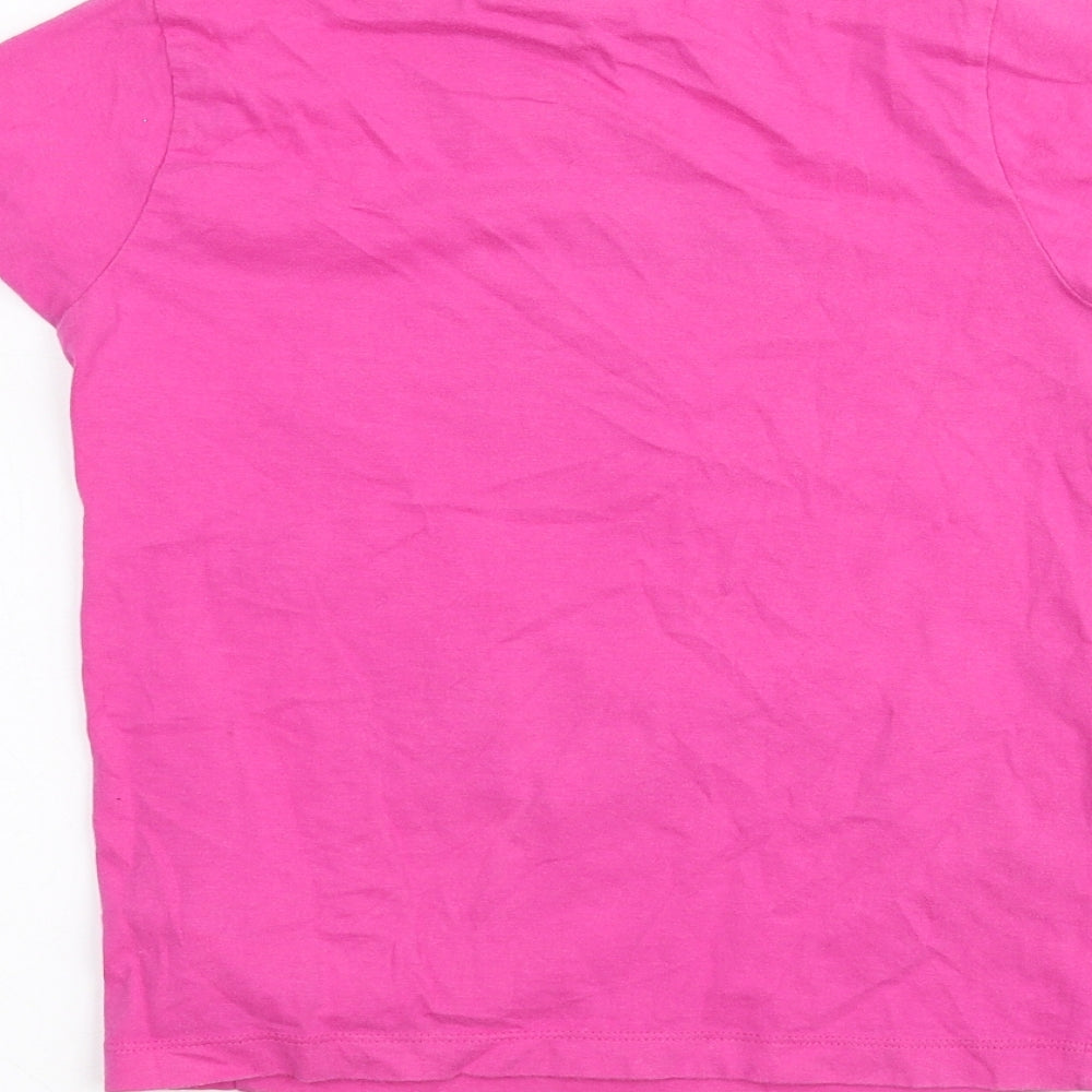 Primark Girls Pink   Basic T-Shirt Size 7-8 Years  - LOL