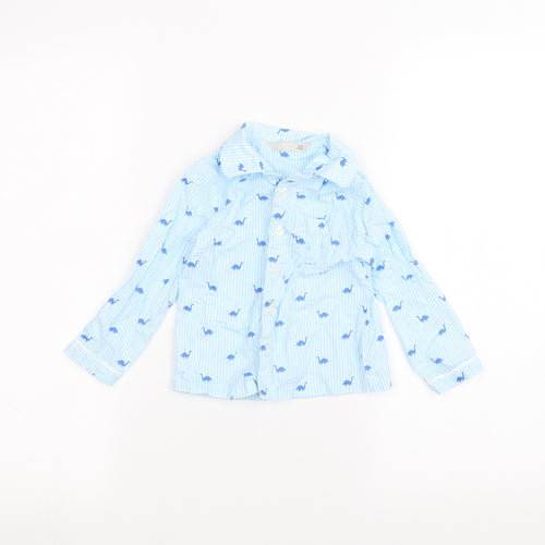 John Lewis Baby Blue   Basic Button-Up Size 12-18 Months