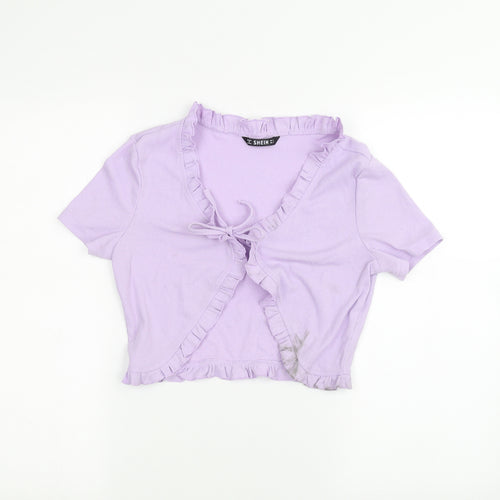 SheIn Womens Purple   Cardigan Jumper Size S