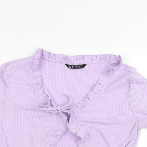 SheIn Womens Purple   Cardigan Jumper Size S
