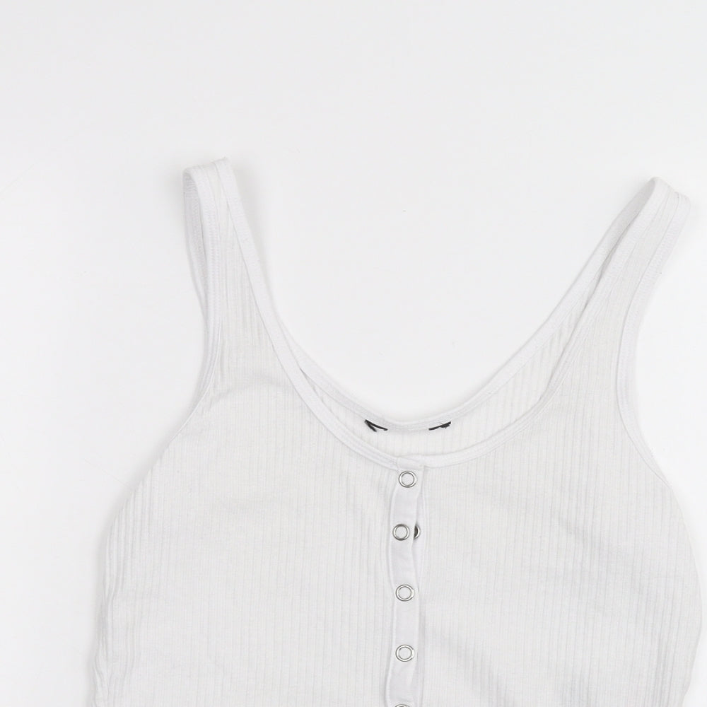 New Look Womens White   Basic Tank Size 10