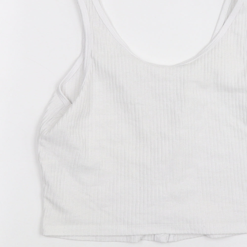 New Look Womens White   Basic Tank Size 10