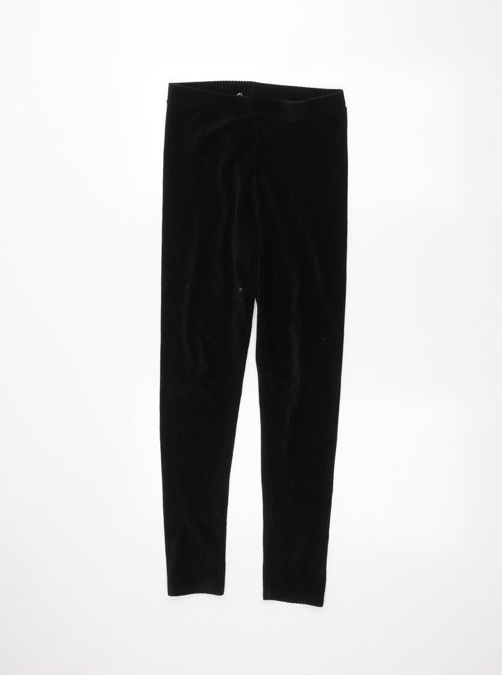 M&Co Girls Black Sweatpants Trousers Size 11-12 Years