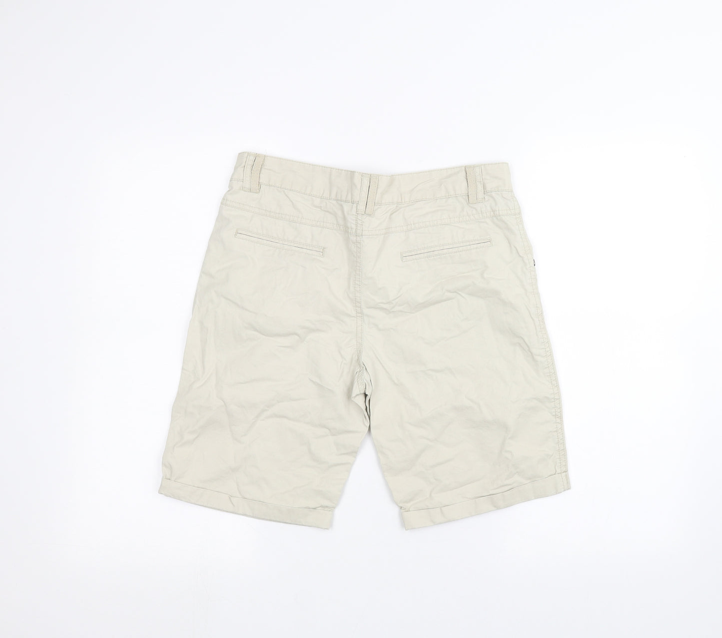 Denim & Co. Womens White   Chino Shorts Size 8