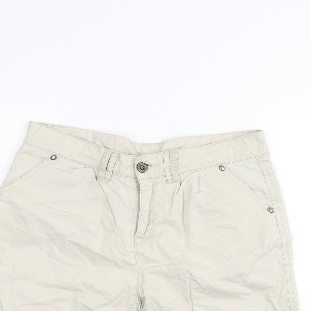 Denim & Co. Womens White   Chino Shorts Size 8