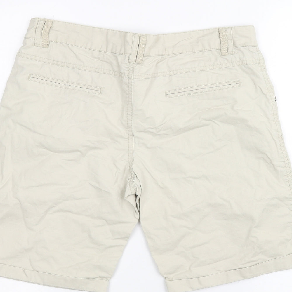 Denim & Co. Womens White   Chino Shorts Size 8