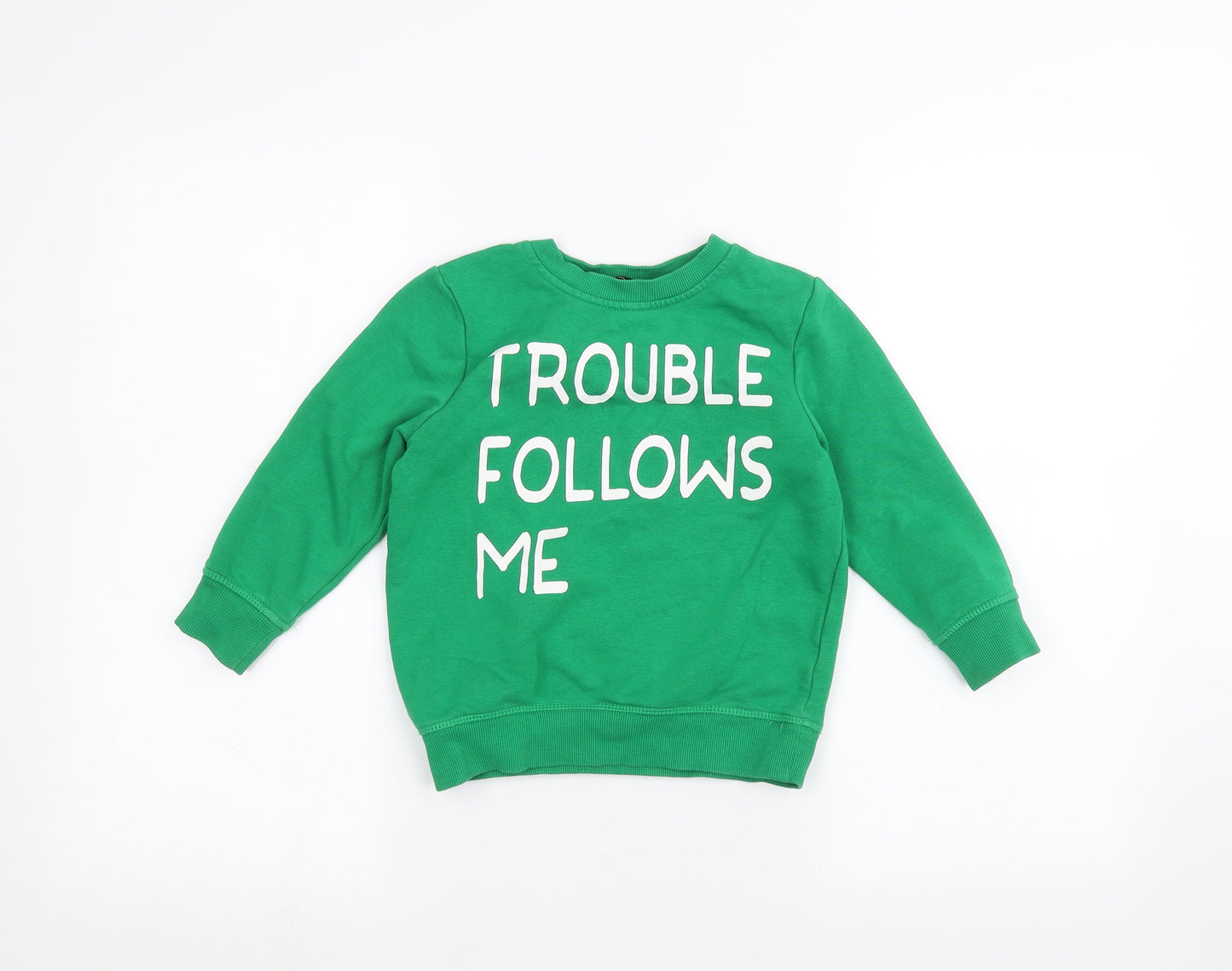 George Boys Green   Pullover Jumper Size 3-4 Years