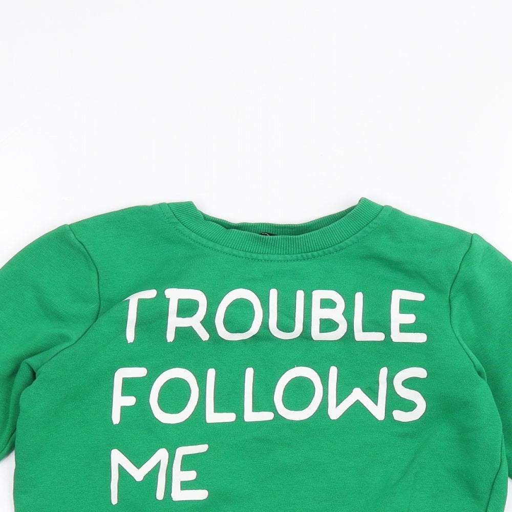 George Boys Green   Pullover Jumper Size 3-4 Years