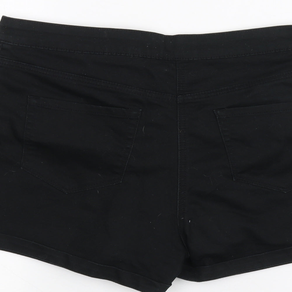 Matalan Girls Black   Cut-Off Shorts Size 12 Years