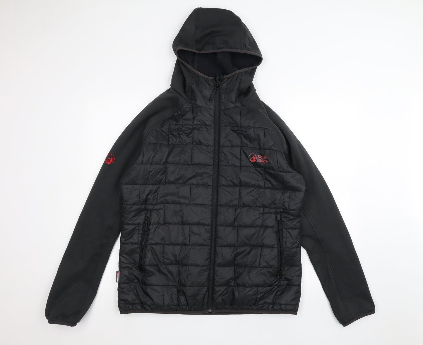 North Ridge Mens Black   Parka Coat Size L