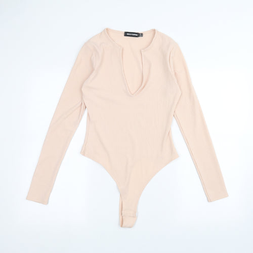 Missyempire Womens Pink   Bodysuit One-Piece Size 12