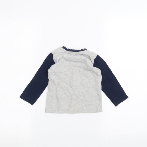 Matalan Baby Grey   Basic T-Shirt Size 12-18 Months  - Fire Engine