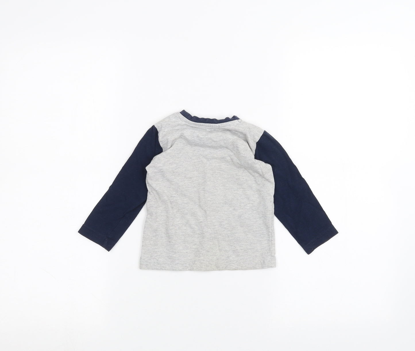 Matalan Baby Grey   Basic T-Shirt Size 12-18 Months  - Fire Engine